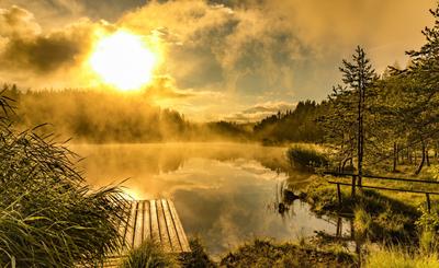 Солнце в озере (68 фото) - 68 фото