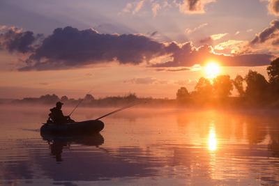Рассвет на реке Орь. Nikon D3100 18-55 | Пикабу