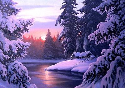 Утренний рассвет рассвет, зима, …» — создано в Шедевруме
