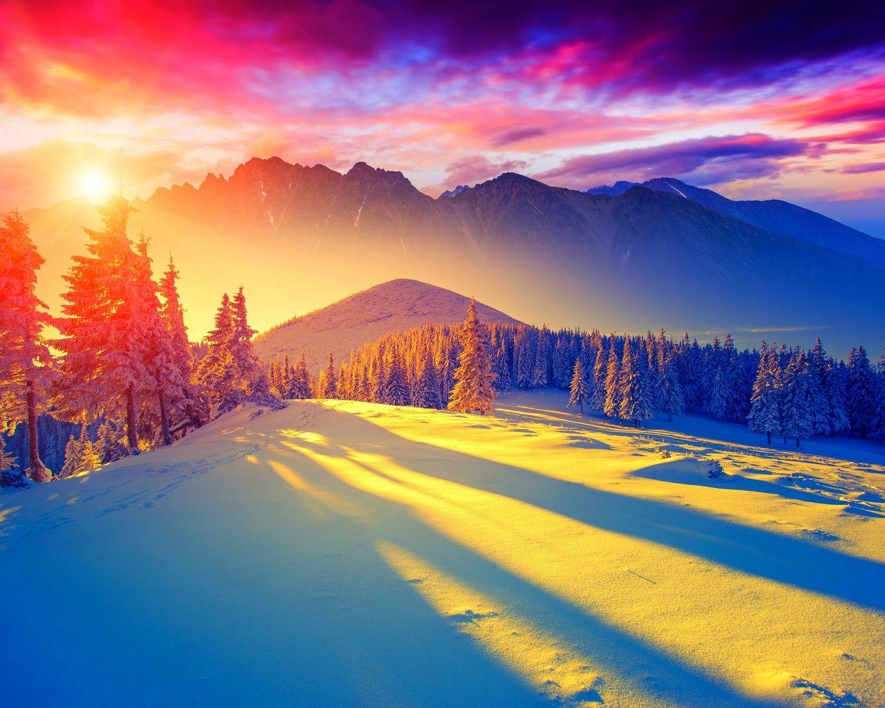 Рассвет зимой картинки