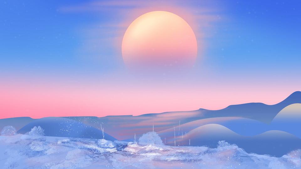 Красивый зимний рассвет фон с снегом зимой, зима, красивый, пресная фон  картинки и Фото для бесплатной загрузки