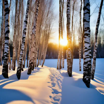 Рассвет, зима, яркое солнце, …» — создано в Шедевруме