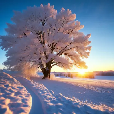 Красивый зимний рассвет (24 фото) - 24 фото