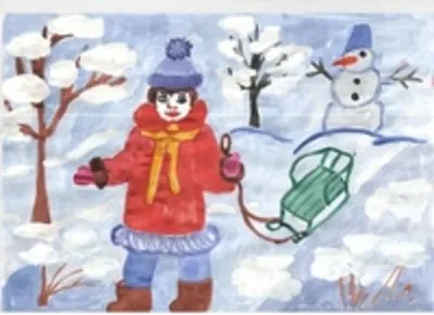 Рисунок на тему здравствуй зима (67 фото) » Рисунки для срисовки и не только