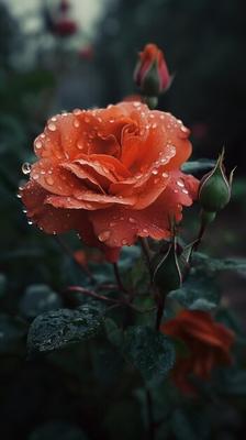 Фото роз под дождем в HD качестве 2024 | Розы под дождем Фото №1365744  скачать