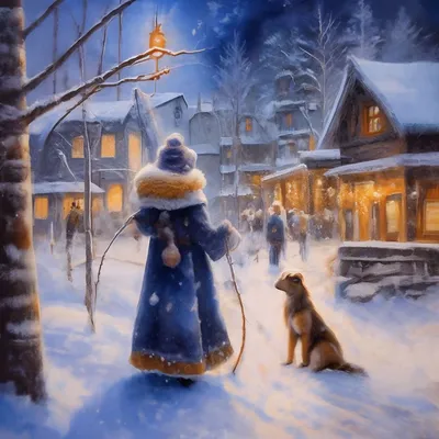 Рисунок watercolor. Зима в российской…» — создано в Шедевруме