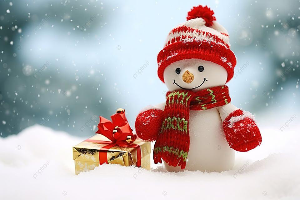 Снеговик с подарками и снежинками скачать обои, зима, время года, снег фон  картинки и Фото для бесплатной загрузки