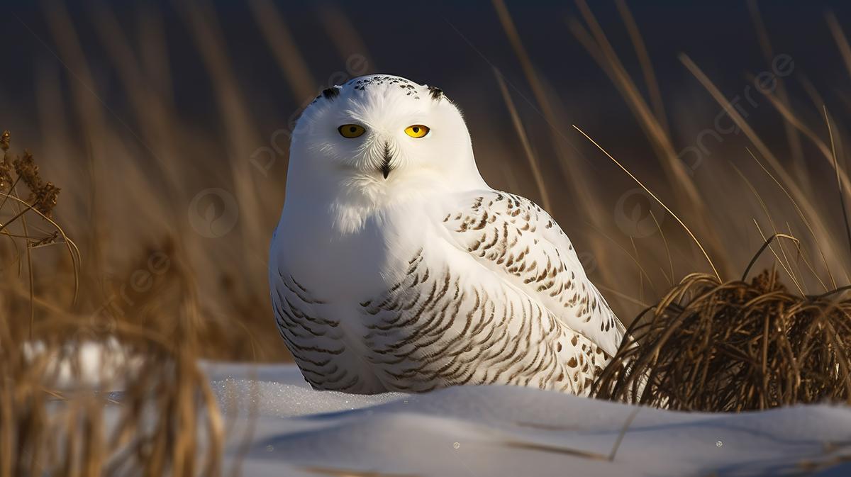 Фотография совы Птицы Зима Забор животное Рисованные 2200x2200