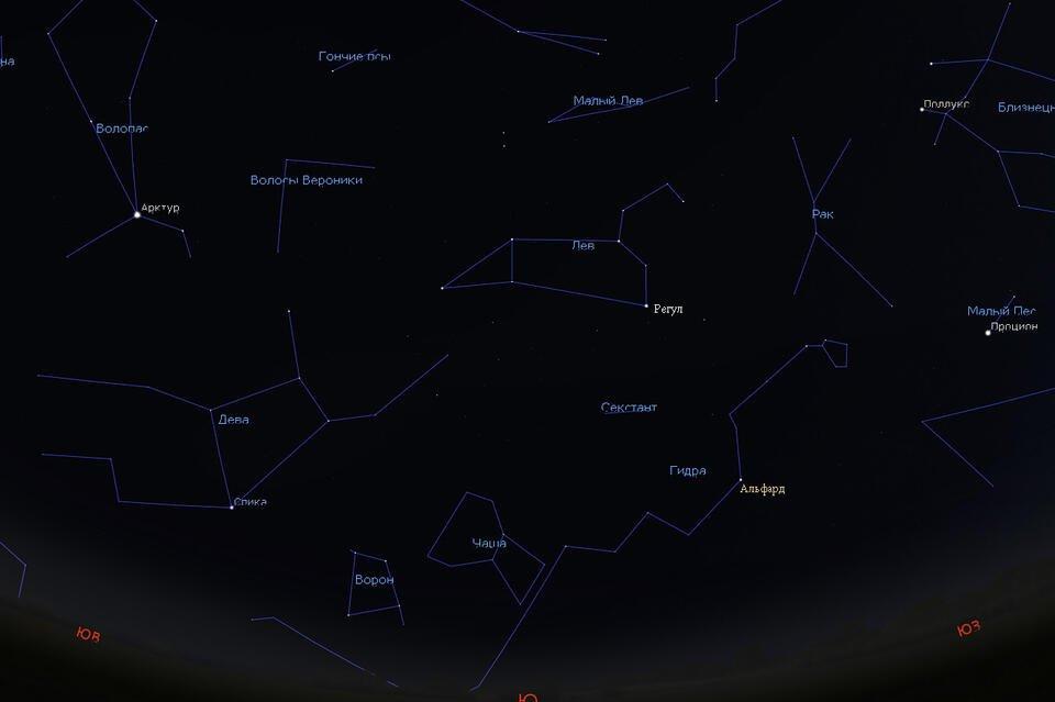 Звёздное небо апреля в Забайкалье