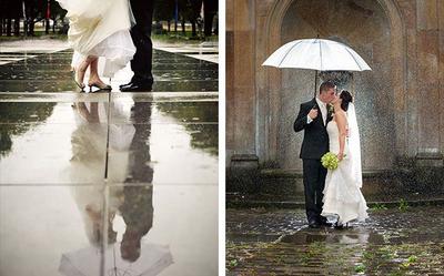 Как сделать классные свадебные фотографии под дождем - The Bride