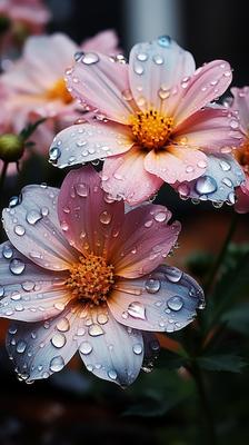 Цветы после дождя | Премиум Фото