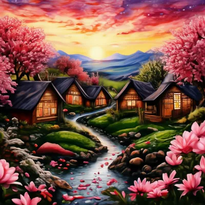 Модульная картина Цветущая весна: - Арт. 170959 | Купить в  интернет-магазине Уютная стена