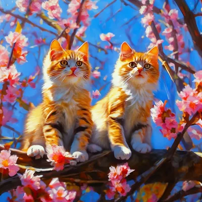Весна коты картинки