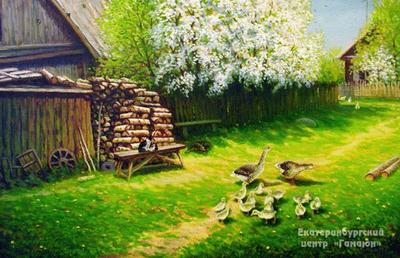 Весна в деревне» картина Калиновской Екатерины маслом на холсте — купить на  ArtNow.ru