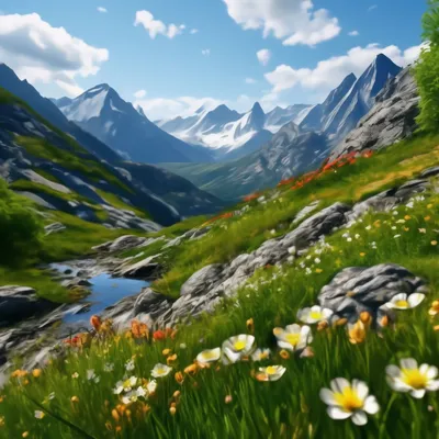 Картинка Весна в горах » Горы » Природа » Картинки 24 - скачать картинки  бесплатно