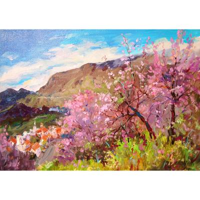 Весна в горах. Гуашь. | Painting, Natural landmarks, Nature