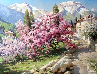 Весна в горах» картина Немакина Александра маслом на холсте — купить на  ArtNow.ru