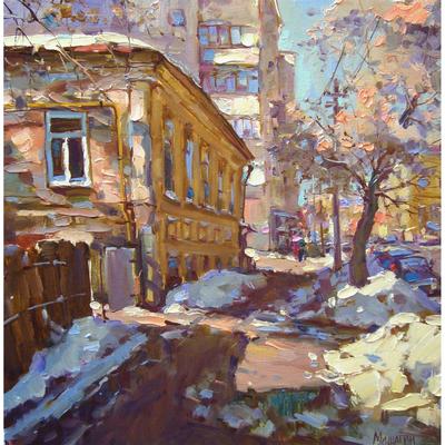 Купить картину Весна в городе в Москве от художника Мишагин Андрей