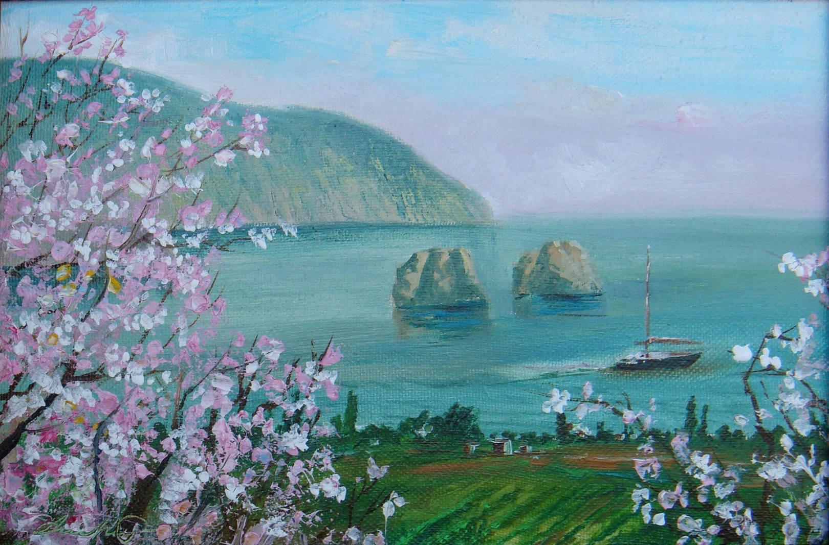 Рисунок Весна в Крыму №44696 - «Природа родного края!» (18.02.2024 - 09:13)