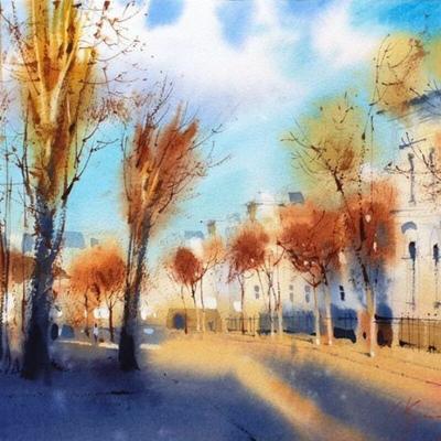 Купить картину Московская весна в Москве от художника Дубовой Игорь