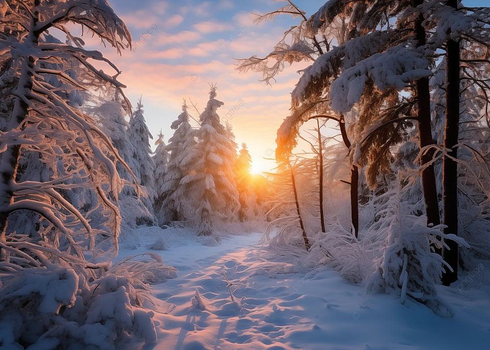 Восход солнца между гор зимой» — создано в Шедевруме