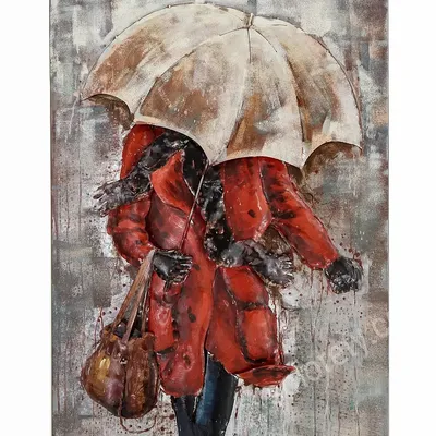 Картина Swarovski \"Девушка под дождем\" D-035 купить по цене 2 660 руб. в  интернет-магазине Kartinyswarovski.ru