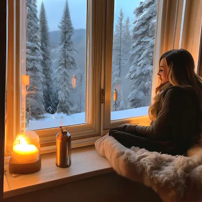 Fireplace in a winter house-Камин в зимнем доме - YouTube