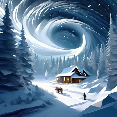 Картинки зима, снег, ночь, дом, ёлка, наряд, новый год, рождество,  снегопад, метель - обои 1600x900, картинка №259648