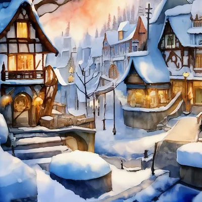 зимний мультфильм иллюстрации фона, зима, Снежная сцена, снег фон картинки  и Фото для бесплатной загрузки