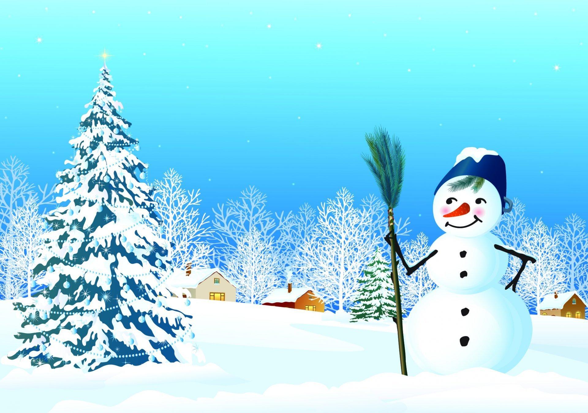 мультфильм снежная зима новогодний фон, рождество, фон, праздничный день  фон картинки и Фото для бесплатной загрузки