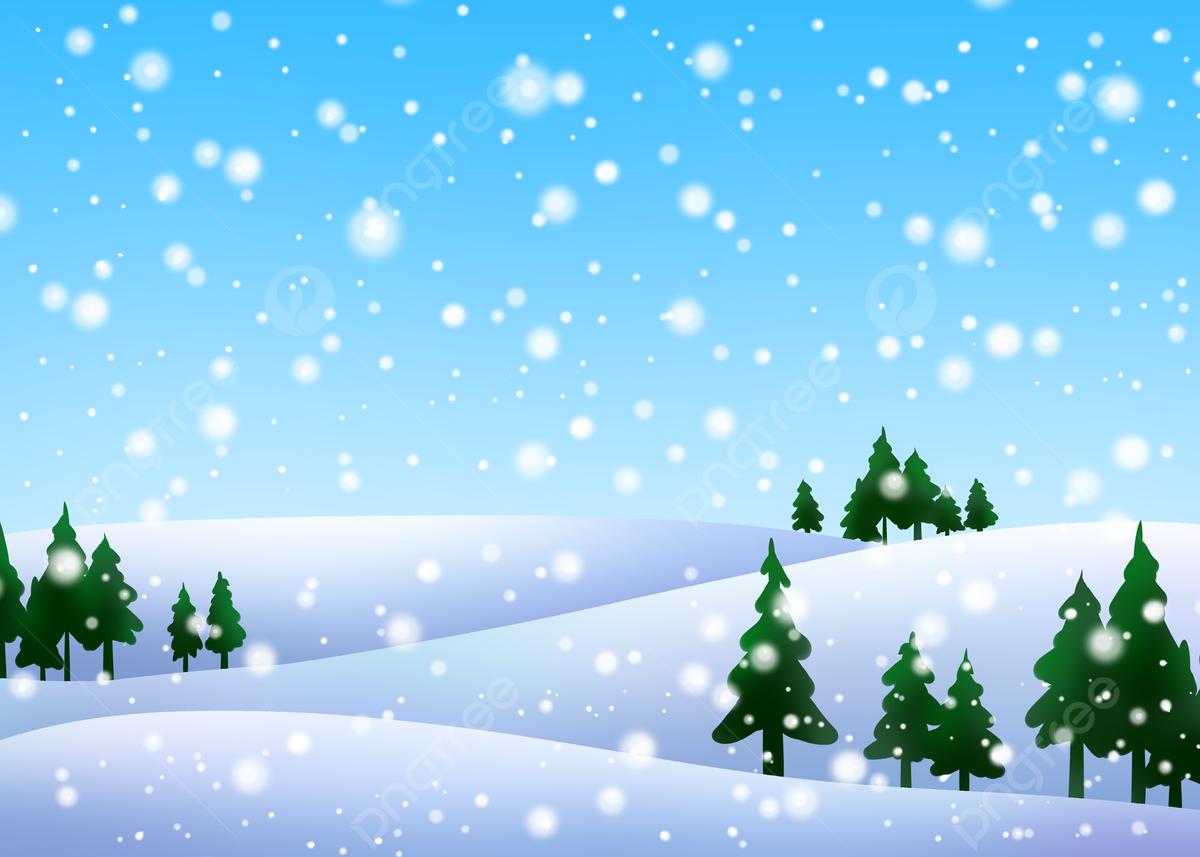 Снежная сцена мультяшном стиле зимний пейзаж фон, Снежная сцена, Мультяшный  стиль, Зимний пейзаж фон картинки и Фото для бесплатной загрузки