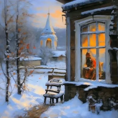 Рисунок Зима недаром злится №198873 - «Пейзажи родины моей!» (14.02.2024 -  18:36)