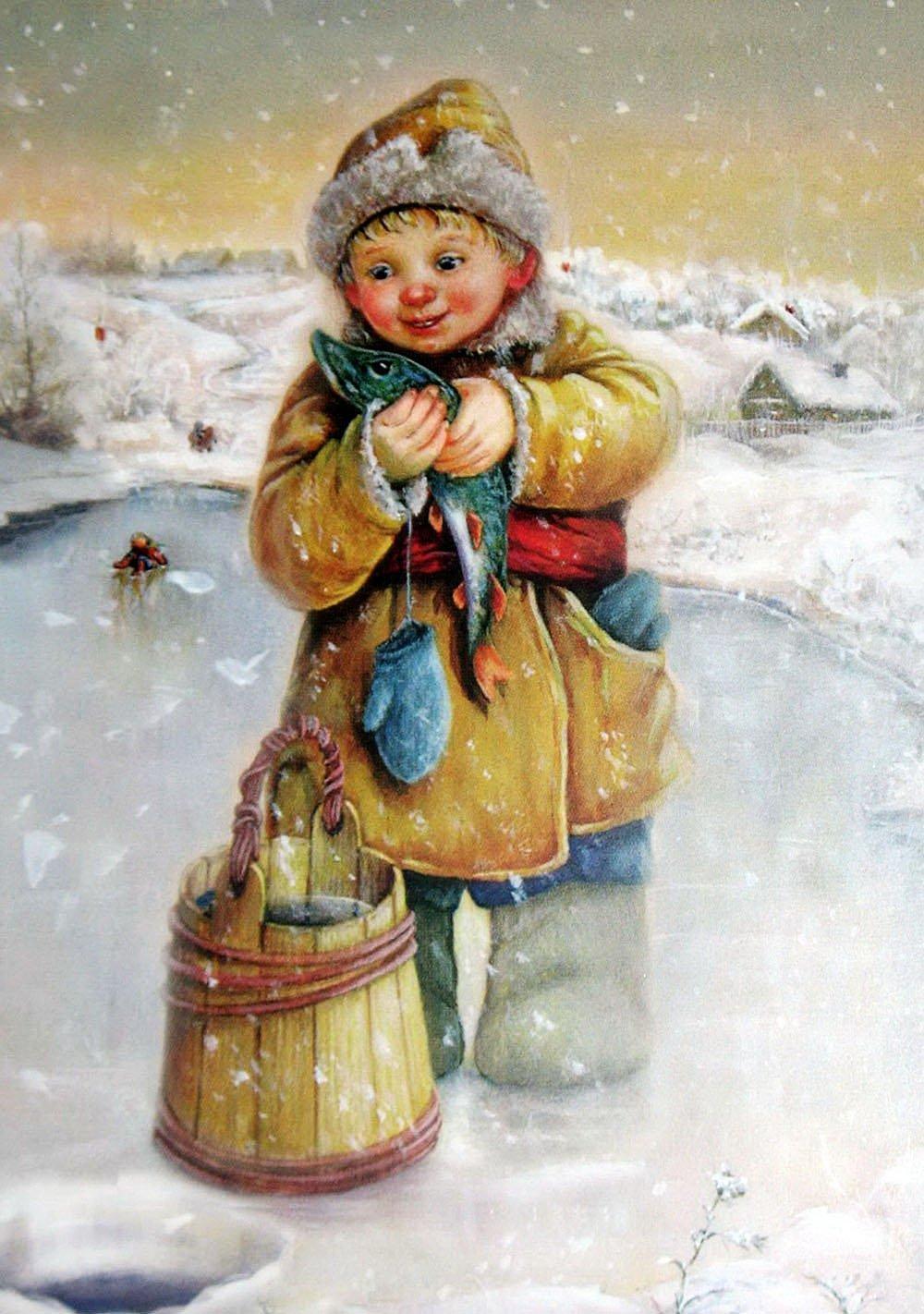 Зима открытки картинки фотографии