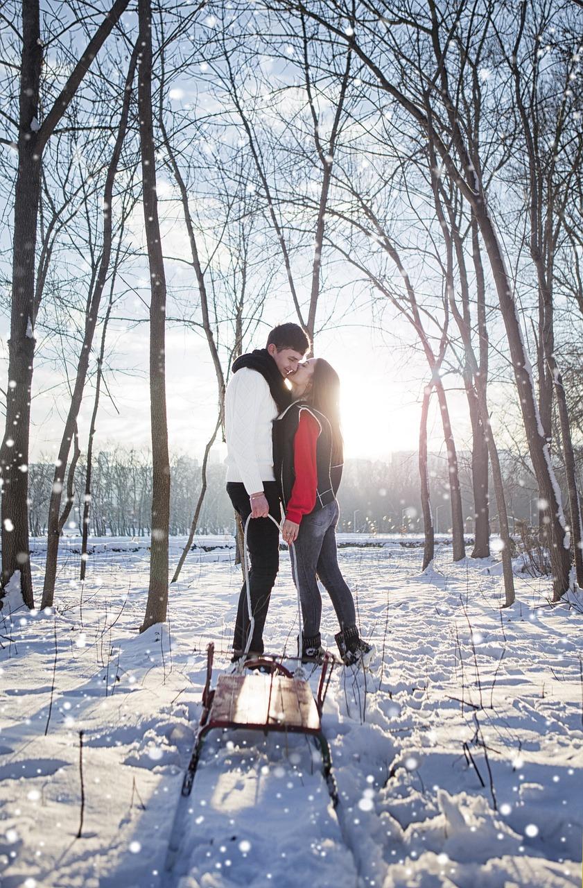 зима романтика, любовь зимой, пара, девушка, зимнее, Свадебный фотограф  Москва