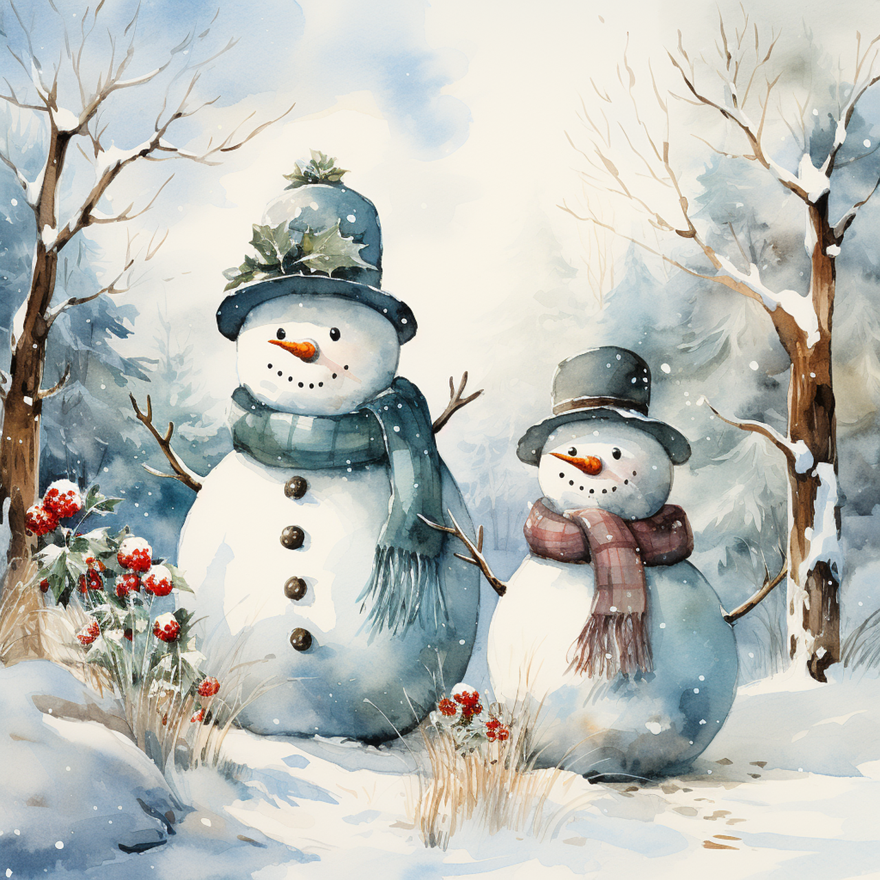 Созданный Ии Снеговики Зима Милые - Бесплатное изображение на Pixabay -  Pixabay