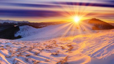 Нежный зимний рассвет, снег …» — создано в Шедевруме
