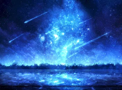 Аниме фон звездное небо (66 фото)