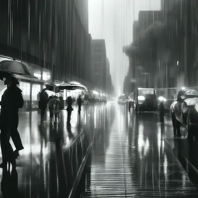 Черно-белое изображение 2 друзей в дождь Стоковое Изображение - изображение  насчитывающей плохой, город: 172526389