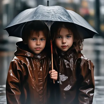 Дети идя под идти дождь небо с зонтиком, падения дождя капают в лужицы,  идущ дождь мальчик и девушка внутри Иллюстрация вектора - иллюстрации  насчитывающей ребенок, потеха: 115048921