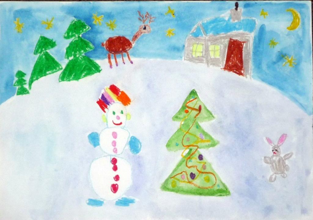 Легкий но красивый рисунок на тему зима (48 фото) » рисунки для срисовки на  Газ-квас.ком