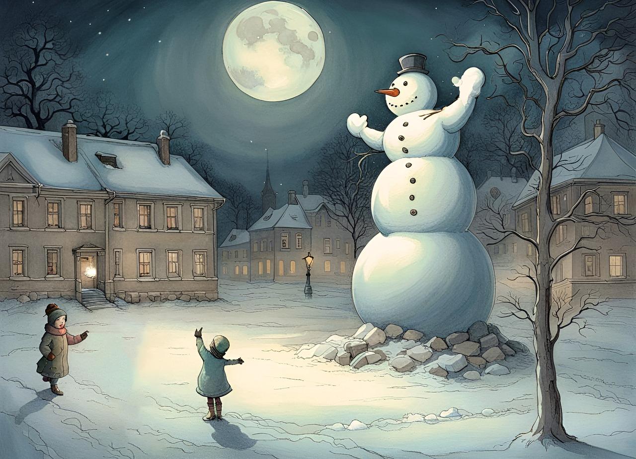 Зима Снеговик Дети - Бесплатное изображение на Pixabay - Pixabay