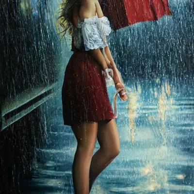 Картинки alessandro di cicco, девушка, дождь, мокрая, макияж, брюнетка,  взгляд - обои 1920x1200, картинка №141485