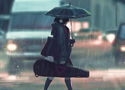 Пессимистичное фото, девушка под дожд…» — создано в Шедевруме