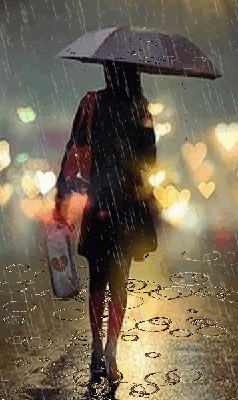 Грустная девушка с зонтиком в парке под дождем | Премиум Фото
