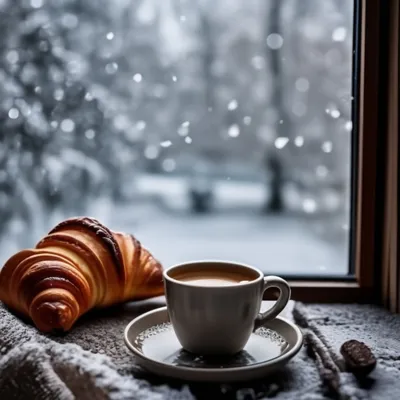 Гиперреализм, доброе утро зима, вид …» — создано в Шедевруме