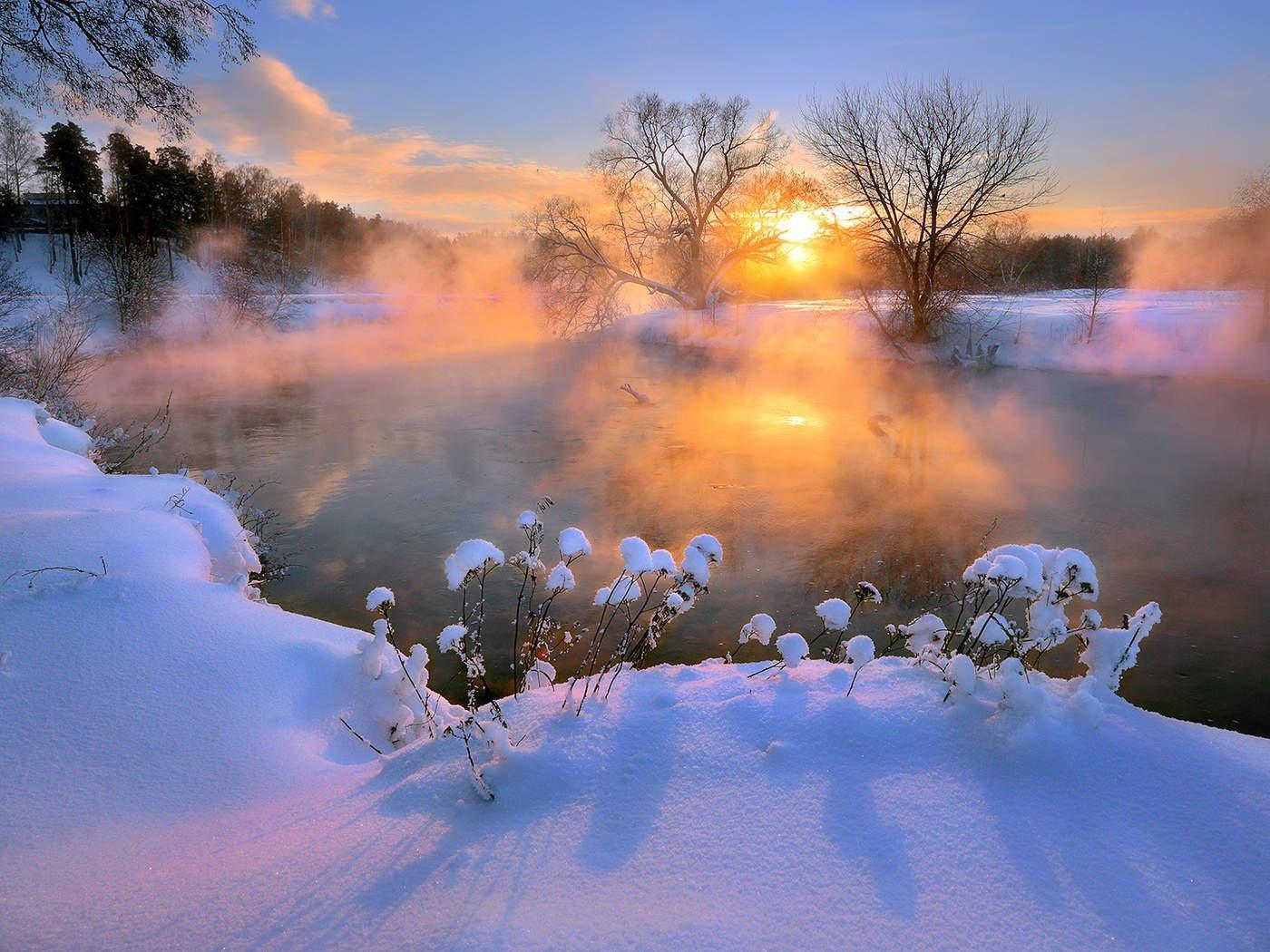 Доброе утро открытки красивые зимние сказочные - 66 фото