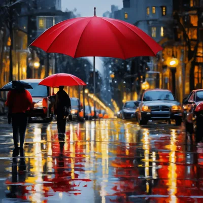 Дождь в городе / PhotoXPress