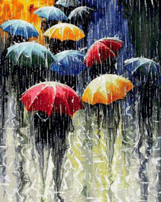 Картина \"В городе дождь для двоих\"