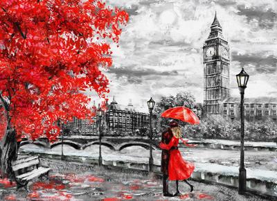 Картина на холсте \"Лондон в дождь\"