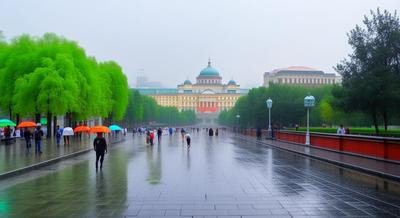 Дождь и снег в Москве» — создано в Шедевруме